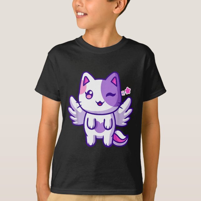 Camiseta Meemeow Cute Cat Plu-shirt  (Anverso)