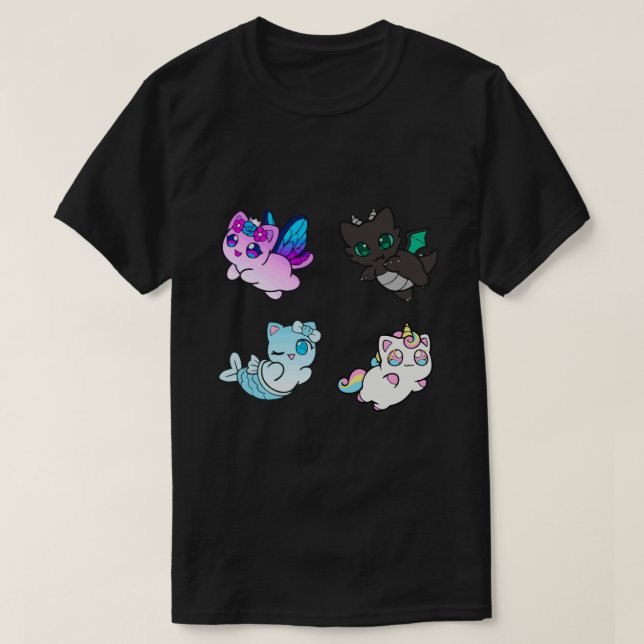 Camiseta Meemeows Pegatina de felino Aphmau Pack Pegatina.p (Diseño del anverso)