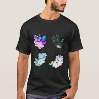 Camiseta Meemeows Pegatina de felino Aphmau Pack Pegatina.p