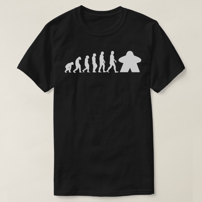 Camiseta Meeple Evolution Funny Tabletop Ropa de juegos (Diseño del anverso)