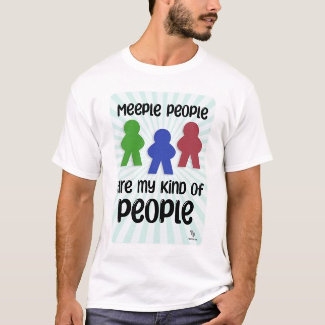 Camiseta Meeple People Diversión juego de mesa de eslogan n (Anverso)
