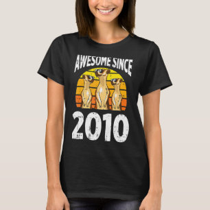 Camiseta Meerkat asombroso desde 2010 12º cumpleaños 12 año
