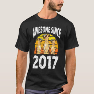 Camiseta Meerkat asombroso desde 2017 5º cumpleaños hace 5 