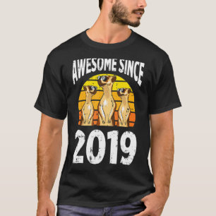 Camiseta Meerkat asombroso desde el tercer cumpleaños 2019,
