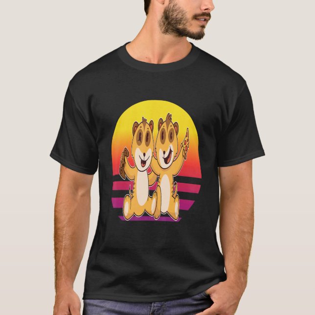 Camiseta Meerkat Baby Sunset Favorite Gaming Animal (Anverso)