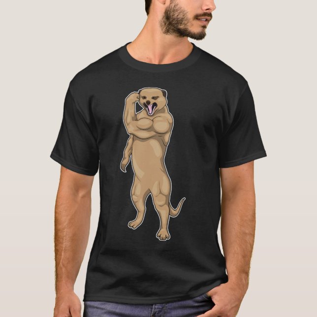 Camiseta Meerkat Bodybuilder (Anverso)