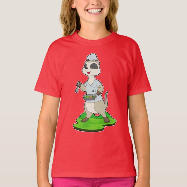 Camiseta Meerkat Chef Bowl Cook (Anverso)