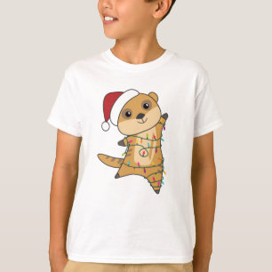 Camiseta Meerkat Christmas Snow Winter Animals