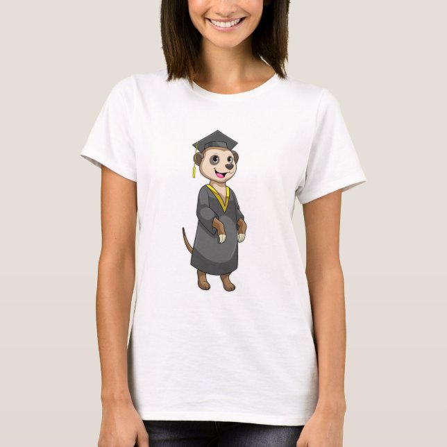Camiseta Meerkat como estudiante con Diploma (Anverso)