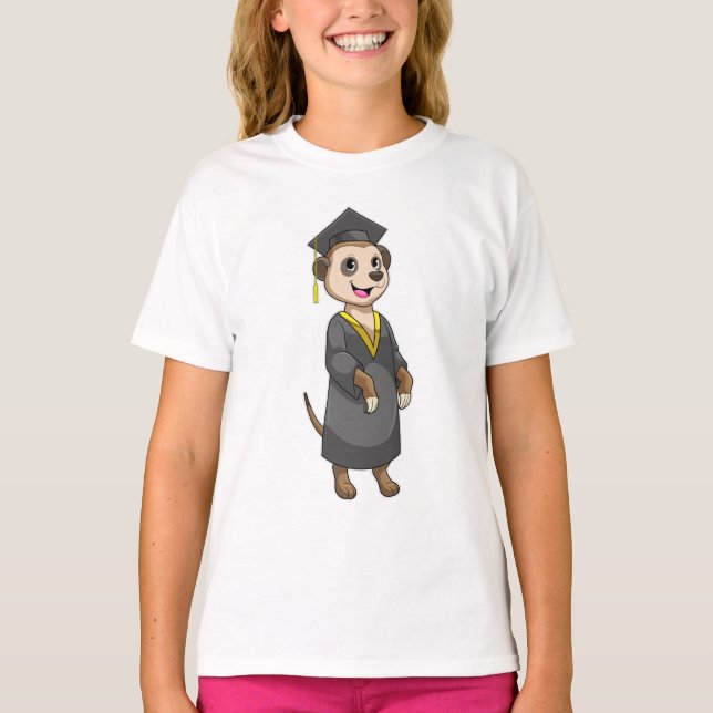Camiseta Meerkat como estudiante con Diploma (Anverso)