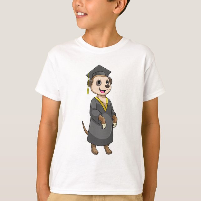 Camiseta Meerkat como estudiante con Diploma (Anverso)