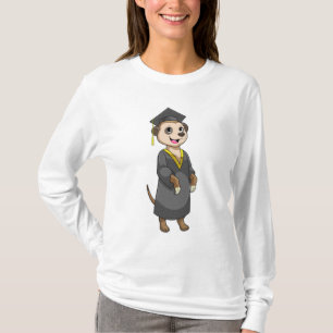 Camiseta Meerkat como estudiante con Diploma