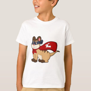 Camiseta Meerkat como héroe con máscara