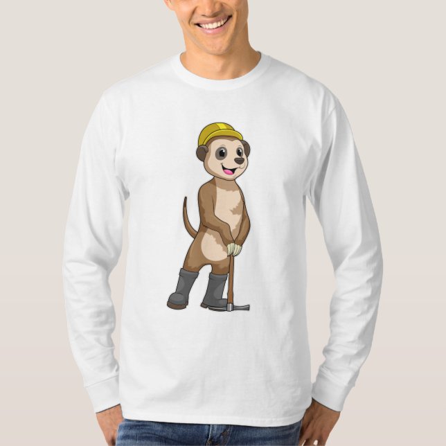 Camiseta Meerkat como minero con paquistaní (Anverso)