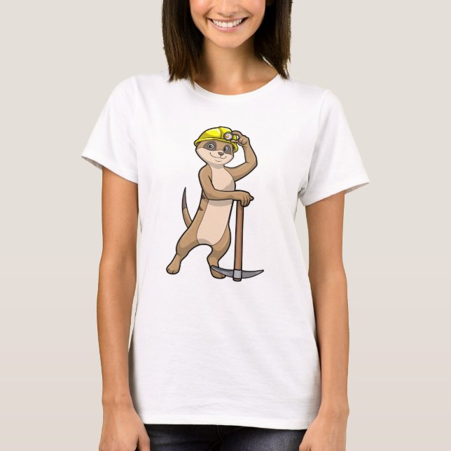 Camiseta Meerkat como minero con paquistaní (Anverso)