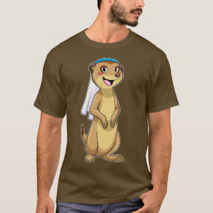 Camiseta Meerkat como novia con velo