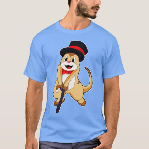 Camiseta Meerkat como pensionista con palo