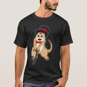 Camiseta Meerkat como pensionista con palo