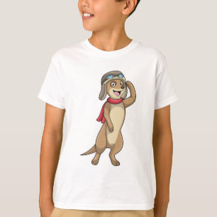 Camiseta Meerkat como piloto con gorra piloto