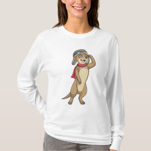Camiseta Meerkat como piloto con gorra piloto