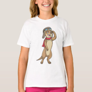 Camiseta Meerkat como piloto con gorra piloto