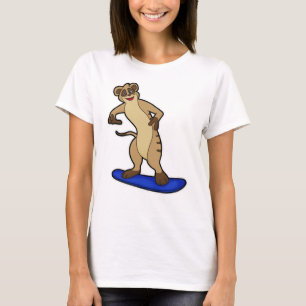 Camiseta Meerkat como snowboard