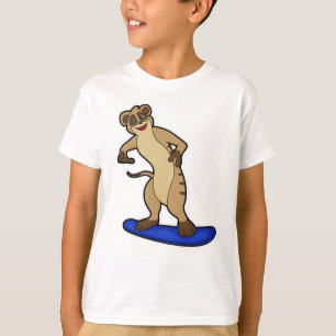 Camiseta Meerkat como snowboard