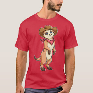 Camiseta Meerkat como vaquero con bufanda
