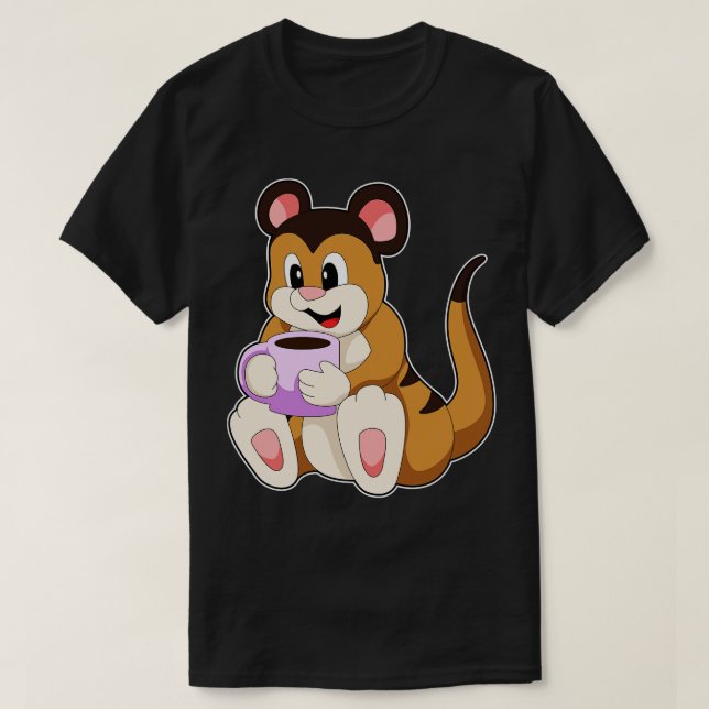 Camiseta Meerkat con Copa de Café 3 (Diseño del anverso)