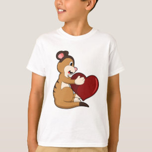 Camiseta Meerkat con corazón