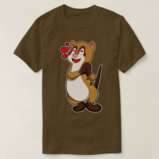 Camiseta Meerkat con corazón (Diseño del anverso)