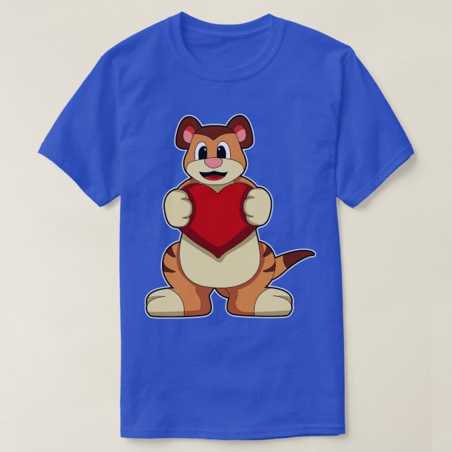 Camiseta Meerkat con corazón 2 (Diseño del anverso)