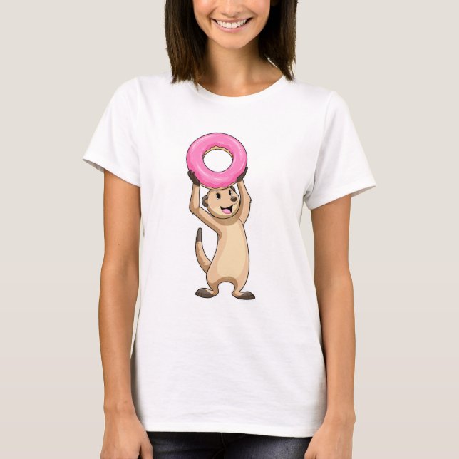 Camiseta Meerkat con Donut (Anverso)