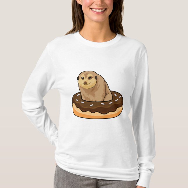 Camiseta Meerkat con Donut (Anverso)