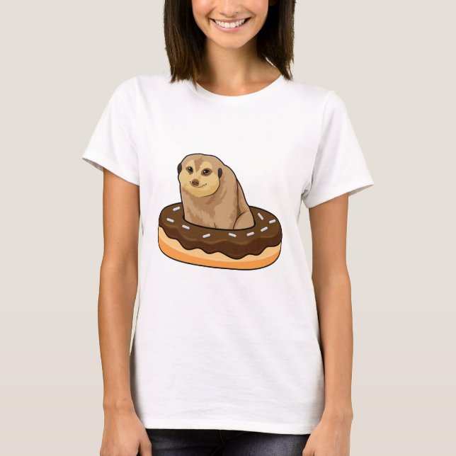 Camiseta Meerkat con Donut (Anverso)