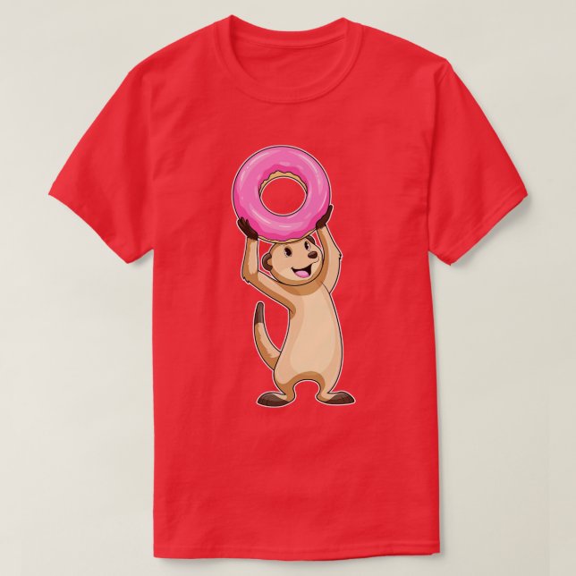 Camiseta Meerkat con Donut (Diseño del anverso)