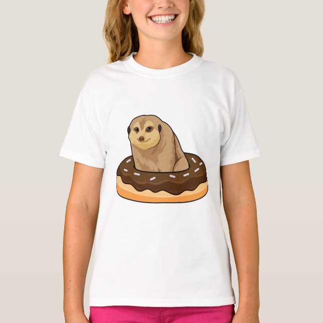 Camiseta Meerkat con Donut (Anverso)