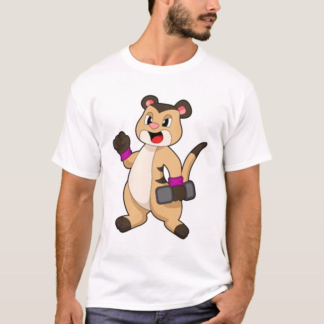 Camiseta Meerkat con Dumbbell (Anverso)