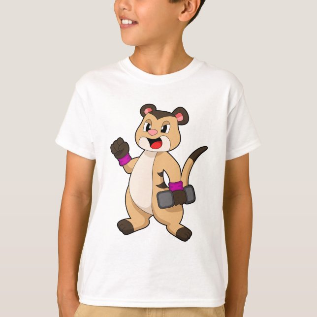 Camiseta Meerkat con Dumbbell (Anverso)