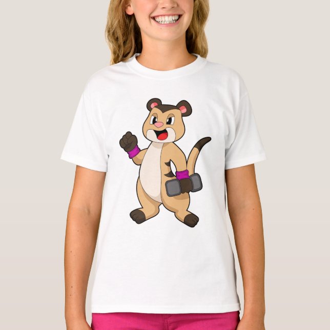 Camiseta Meerkat con Dumbbell (Anverso)