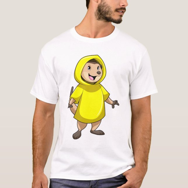 Camiseta Meerkat con el abrigo (Anverso)