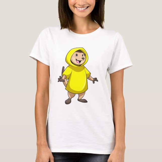 Camiseta Meerkat con el abrigo (Anverso)