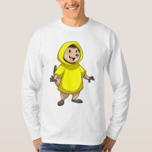 Camiseta Meerkat con el abrigo