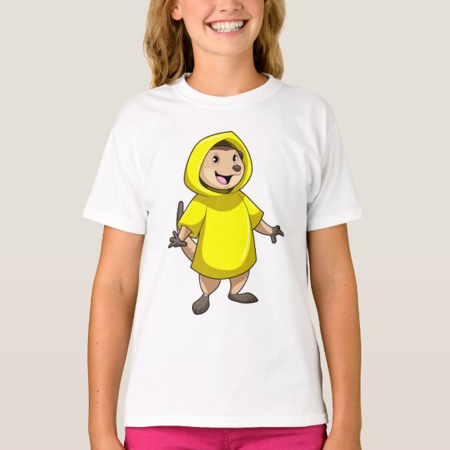 Camiseta Meerkat con el abrigo (Anverso)