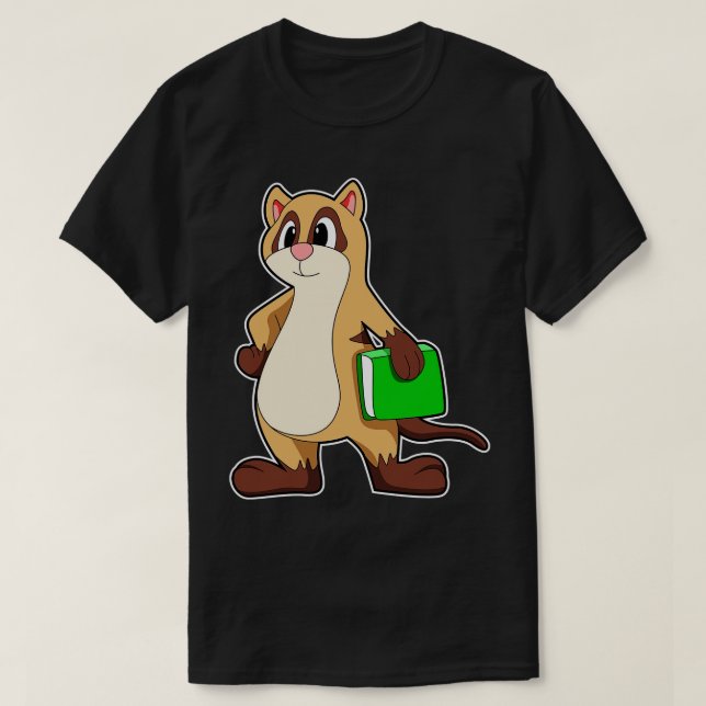 Camiseta Meerkat con el libro 1 (Diseño del anverso)