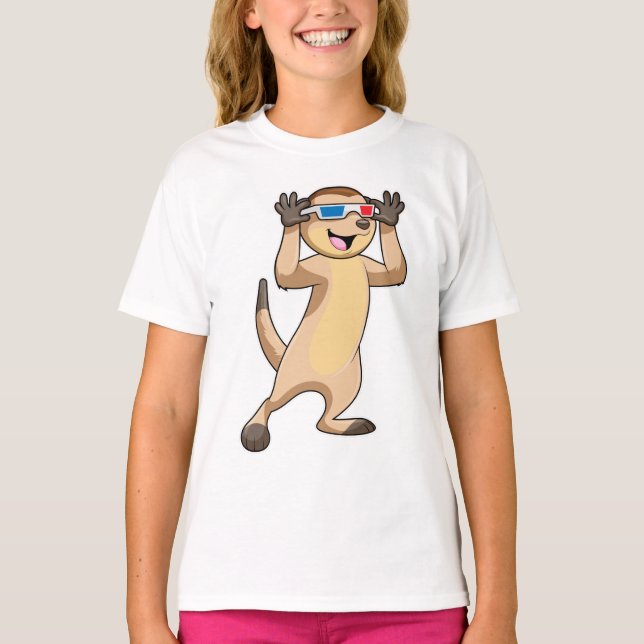 Camiseta Meerkat con gafas (Anverso)