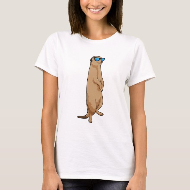 Camiseta Meerkat con gafas de sol (Anverso)