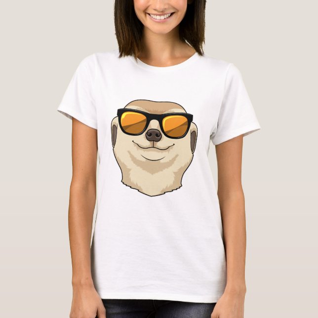 Camiseta Meerkat con gafas de sol (Anverso)