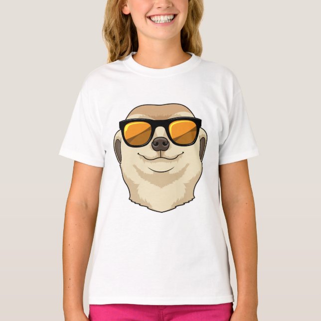 Camiseta Meerkat con gafas de sol (Anverso)