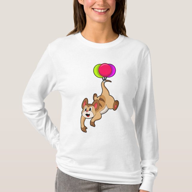 Camiseta Meerkat con globo (Anverso)